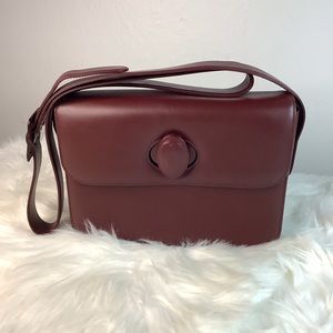🛍Burgundy Cartier Must de Cartier Leather Crossbody Bag